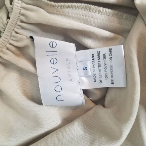 Nouvelle Deidre Liquid Chiffon Halter Trapeze Gown - Picture 9 of 11